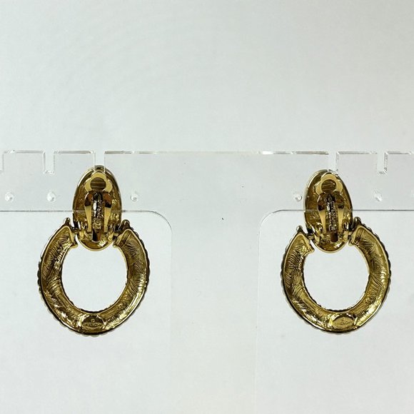 Givenchy Susan Caplan Gold Doos Knocker Clip on Earrings - Picture 6 of 9